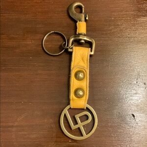 💛✨ Pop of Sunshine! Yellow Leather Keychain with Metal Accents 🔑💥